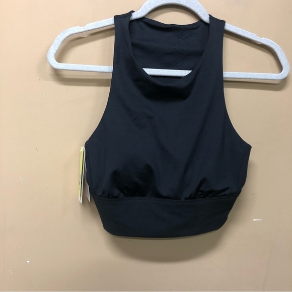 All in Motion Light Support Brushed Sculpt High-Neck Sports Bra Black NWT - Picture 1 of 4
